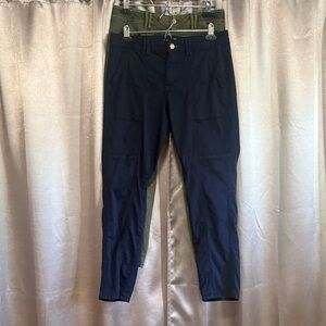 White House Black Market Navy and Olive Cropped Pants